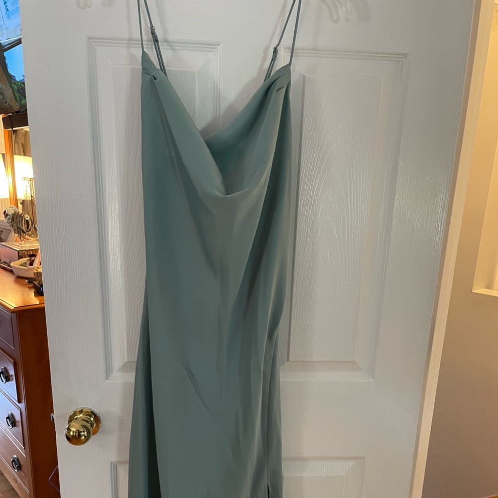 Banana Republic Sage Green Maxi Slip Dress
